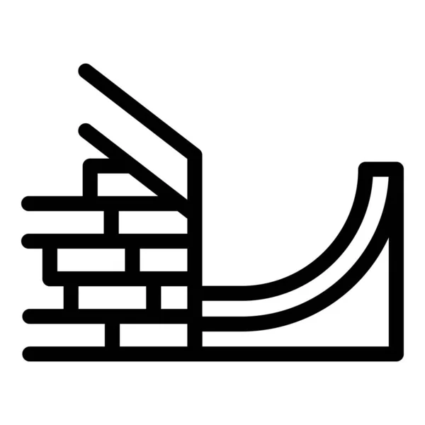 Ikone der Rohrrinne, Umrissstil — Stockvektor