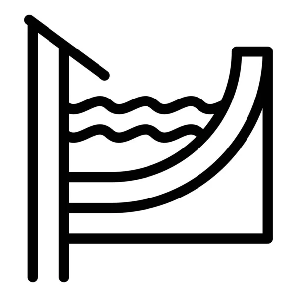 Água no ícone da sarjeta, estilo esboço — Vetor de Stock