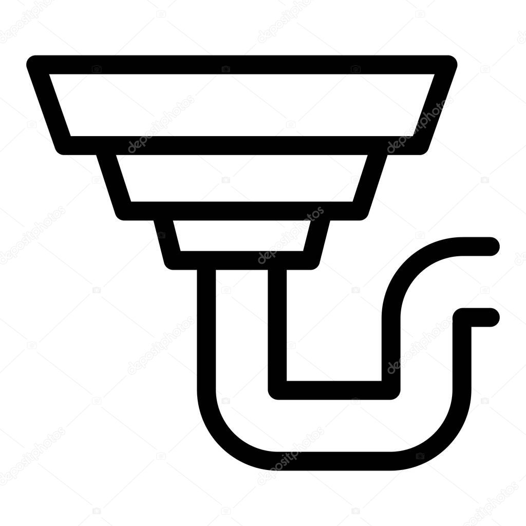 Cover gutter icon. Outline cover gutter vector icon for web design isolated on white background