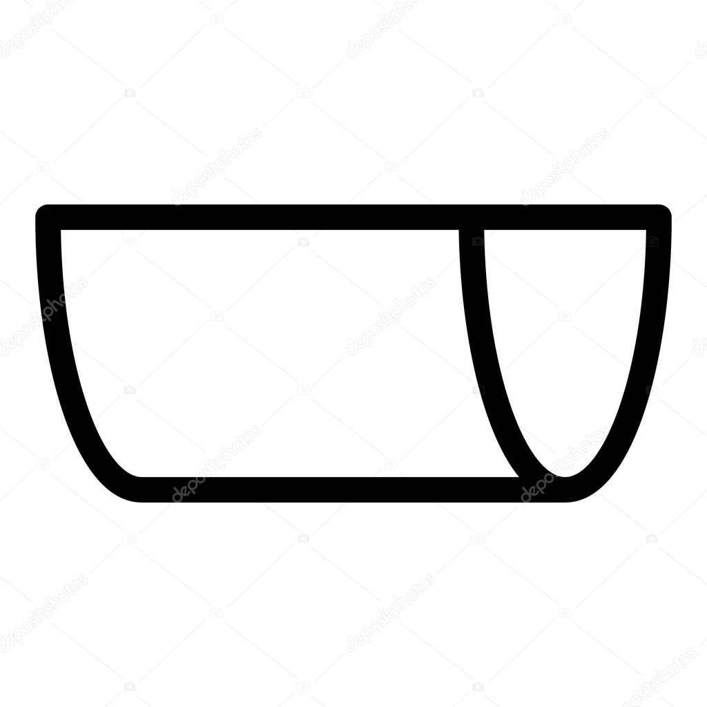 Chute gutter icon. Outline chute gutter vector icon for web design isolated on white background