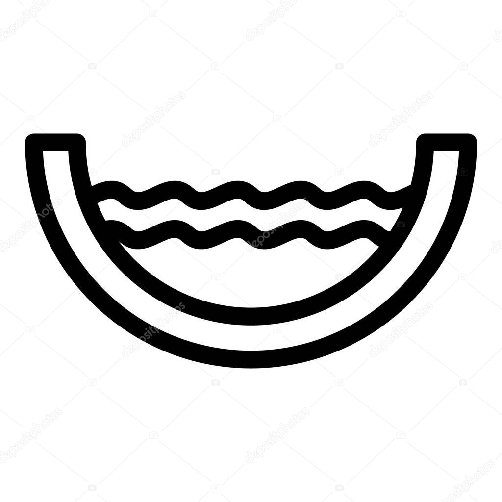 Full water gutter icon, outline style