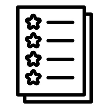 Yıldız noktaları kontrol listesi simgesi, özet biçimi