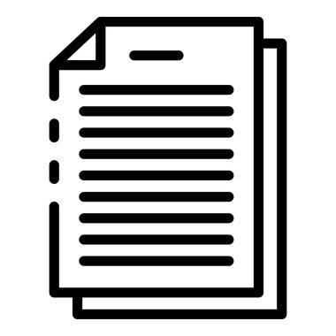 Ofis kağıtları simgesi, özet biçimi