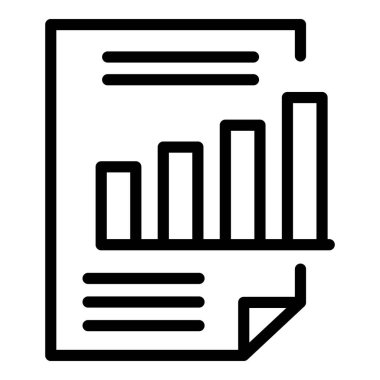 Grafik çizelgesi rapor simgesi, özet biçimi
