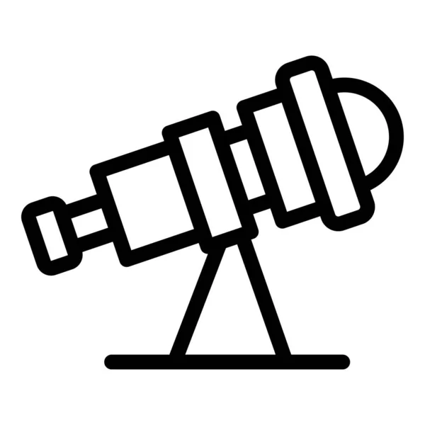 Telescope equipment icon, outline style — Stock Vector