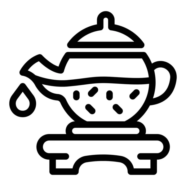 Çay seremonisi simgesi, özet biçimi — Stok Vektör