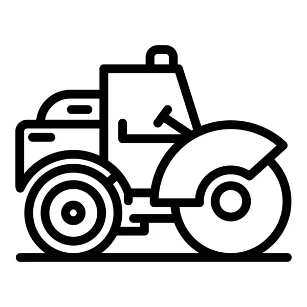 Transporte icono de rodillo de carretera, estilo de contorno — Vector de stock