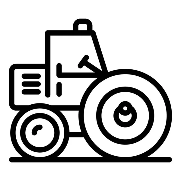 Industry road roller icon, outline style — Stock Vector