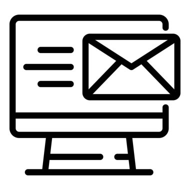 Monitör simgesi üzerindeki zarf, özet biçimi