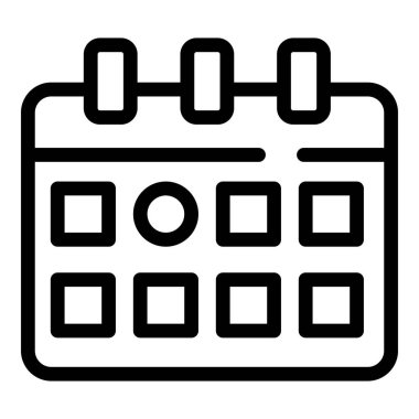 Duvar takvimi simgesi, özet biçimi