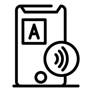 Akıllı telefon ve kablosuz ağ simgesi, özet biçimi