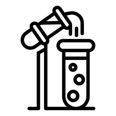 Sıvı simgeli test tüpleri, taslak biçimi