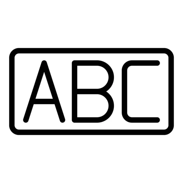 Rescription abc icon, outline style — стоковый вектор