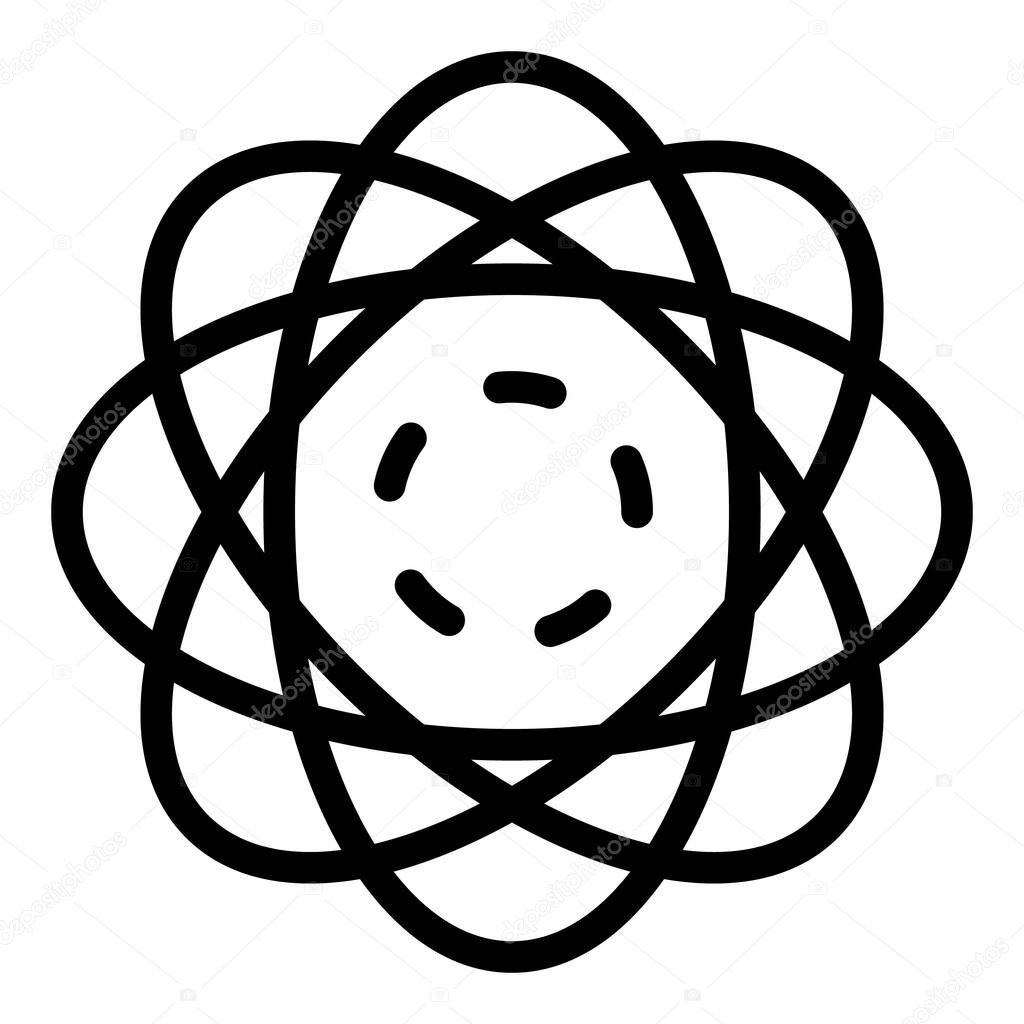 Electron motion cloud icon, outline style