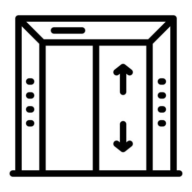 Otel asansörü simgesi, taslak biçimi