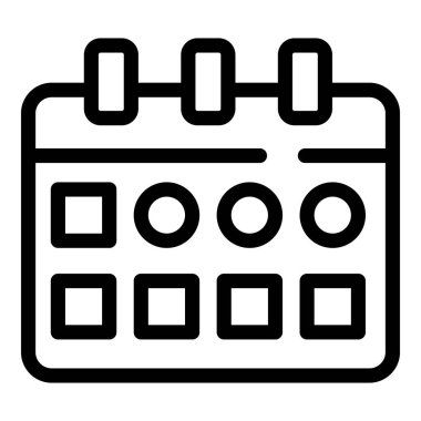 Takvim simgesini, anahat stili