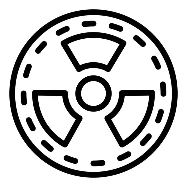 Icona segno di radiazione, stile contorno — Vettoriale Stock