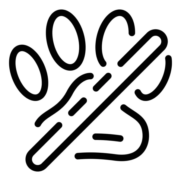 Geen huisdieren pictogram, omtrek stijl — Stockvector