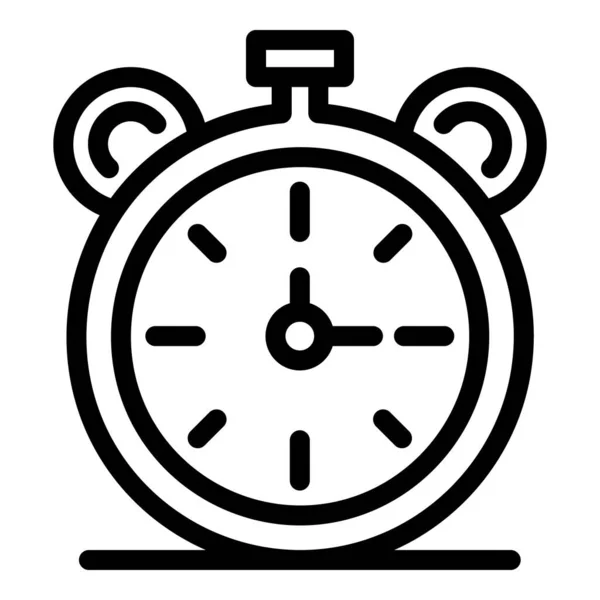 Alarm clock icon, outline style — Stock Vector