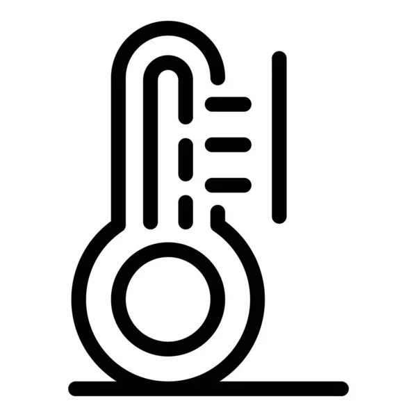 Ícone de grau do termômetro, estilo esboço — Vetor de Stock