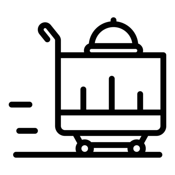 Icono de entrega de comida, estilo de esquema — Archivo Imágenes Vectoriales