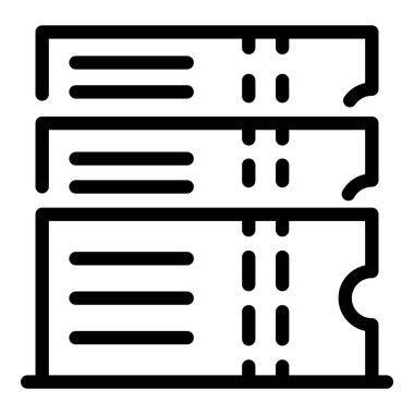 Tiyatro biletleri simgesi, taslak biçimi