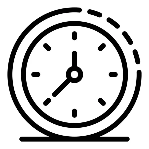 Uhr Stunde Symbol, Umriss Stil — Stockvektor