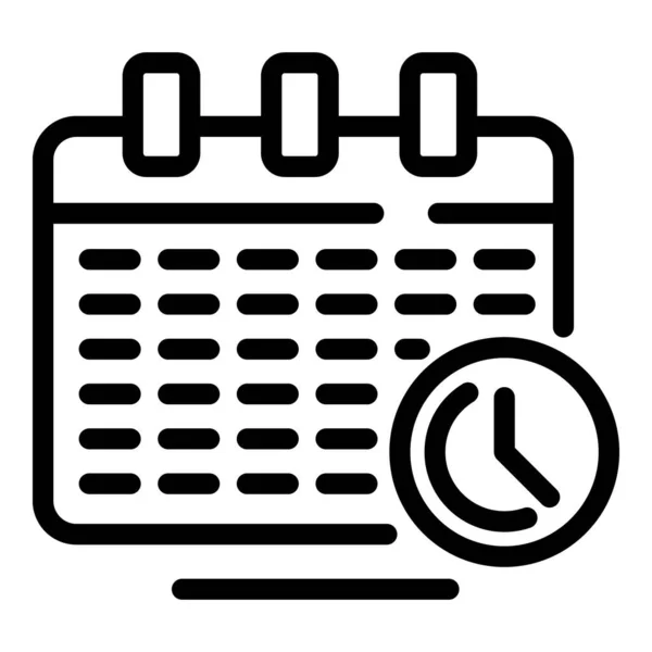 Ícone do programa de calendário, estilo esboço —  Vetores de Stock