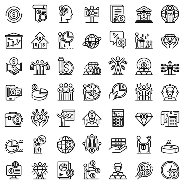 Conjunto de ícones corretor, estilo esboço —  Vetores de Stock