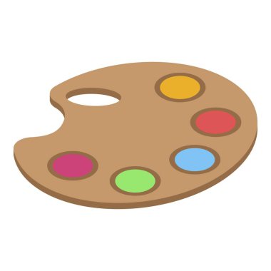 Renk paleti simgesi, izometrik biçim