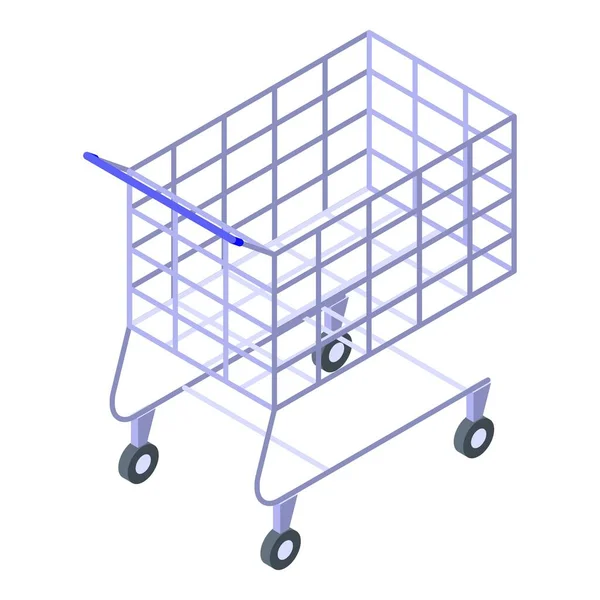 Wheel cart icon, isometric style — Stock Vector