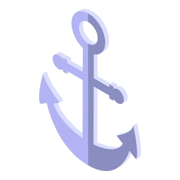 Icona di ancoraggio da crociera, stile isometrico — Vettoriale Stock