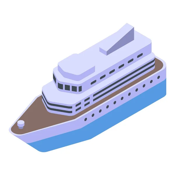 Cruiseschip icoon, isometrische stijl — Stockvector