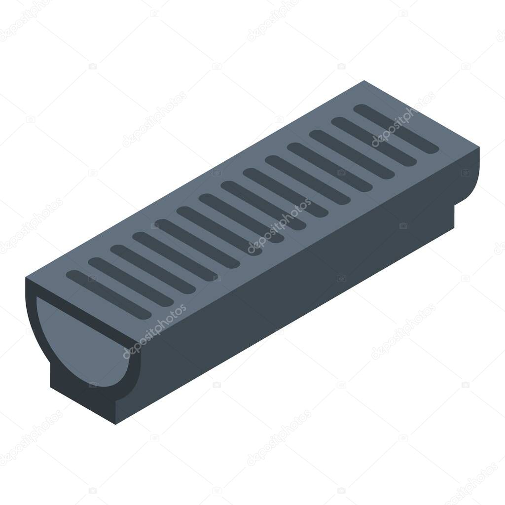 Ground gutter icon, isometric style