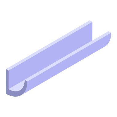 Çatı oluğu simgesi, izometrik biçim