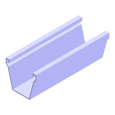 Çatı oluğu simgesi, izometrik biçim
