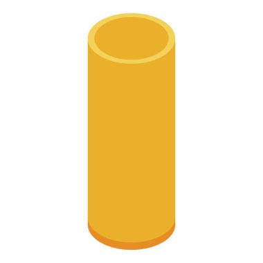 Oluk sarı boru simgesi, izometrik biçim