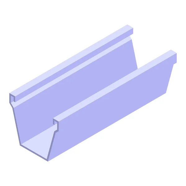 Dachrinnen-Ikone, isometrischer Stil — Stockvektor