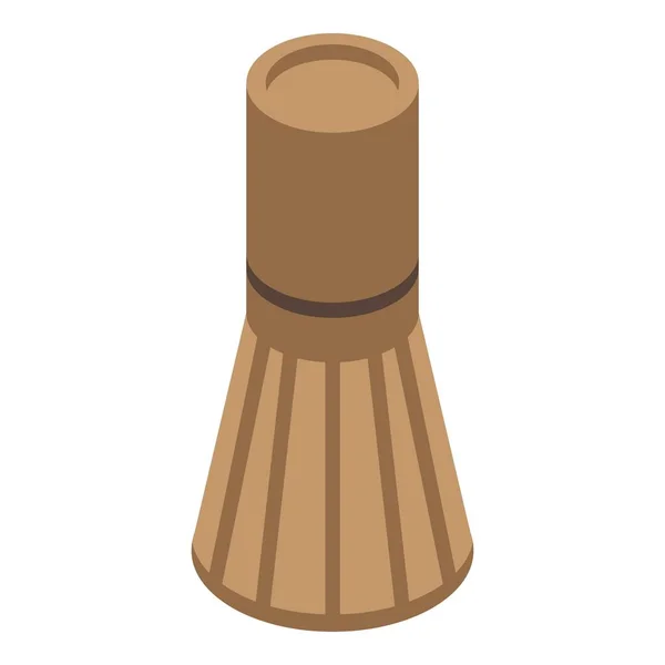 Teezeremonie Bambus Werkzeug Symbol, isometrischer Stil — Stockvektor