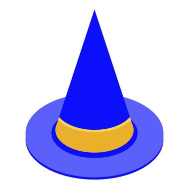 Sihirbaz şapka simgesi, izometrik biçim