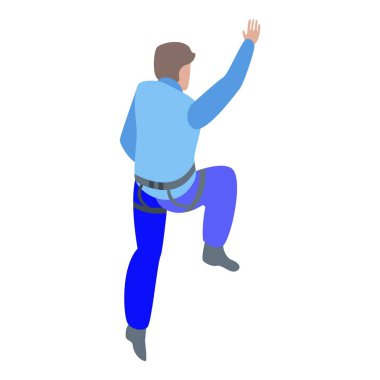 Erkek profesyonel tırmanma simgesi, izometrik biçim