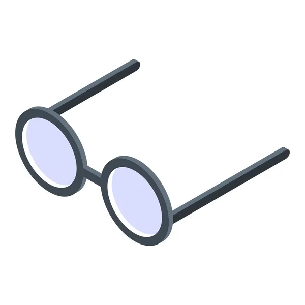 Assistent runde Brille Symbol, isometrischer Stil — Stockvektor