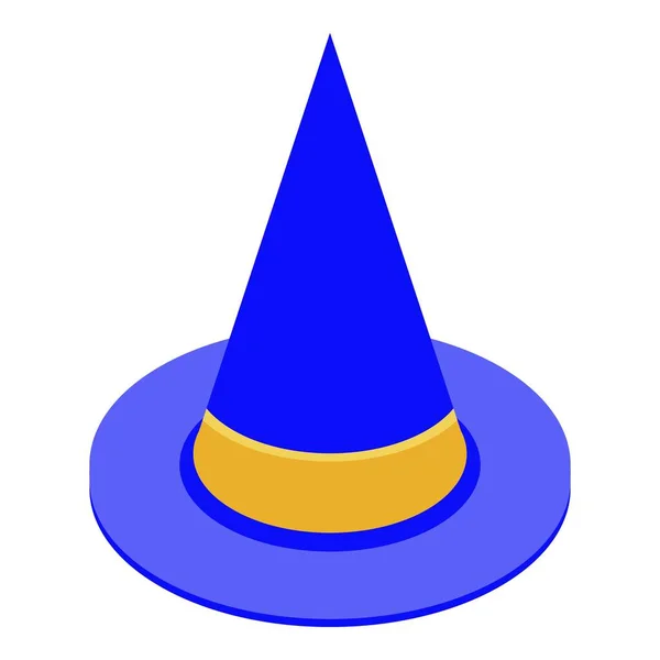 Icône chapeau magicien, style isométrique — Image vectorielle
