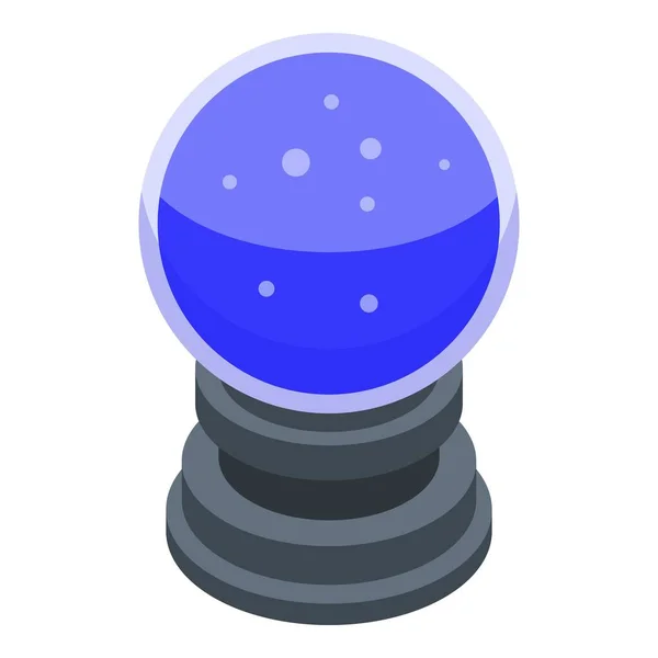 Magic glass ball icon, isometric style — Stock Vector