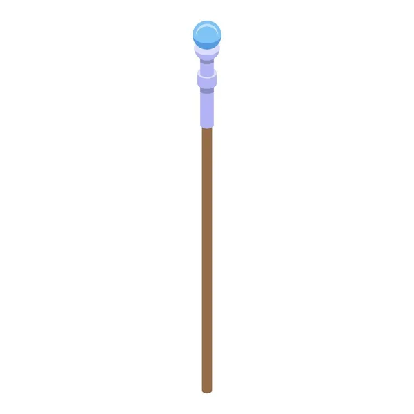 Wizard stick icon, isometric style — Stock Vector