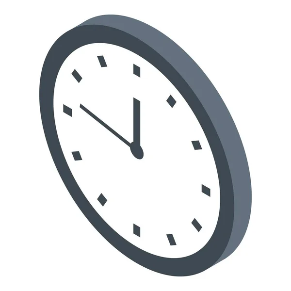 Ícone do relógio de parede, estilo isométrico — Vetor de Stock