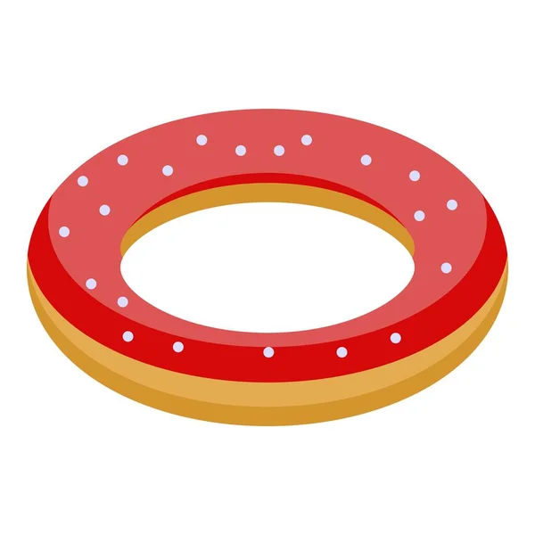 Donut icon, isometric style — Stock Vector