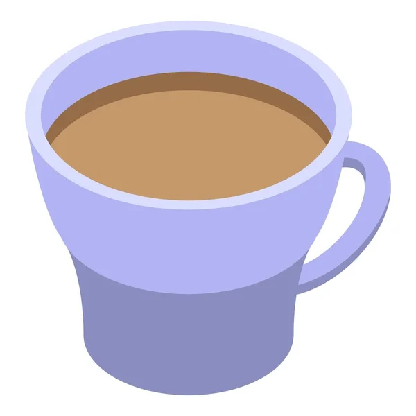 Ikone der Kaffeetasse, isometrischer Stil — Stockvektor