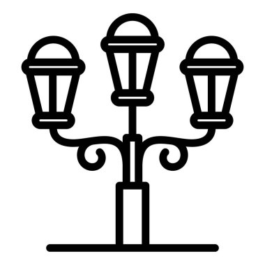 Sokak lambası sütun simgesi, taslak biçimi