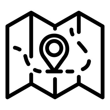 Çevrimiçi taksi GPS güzergahı simgesi, özet biçimi